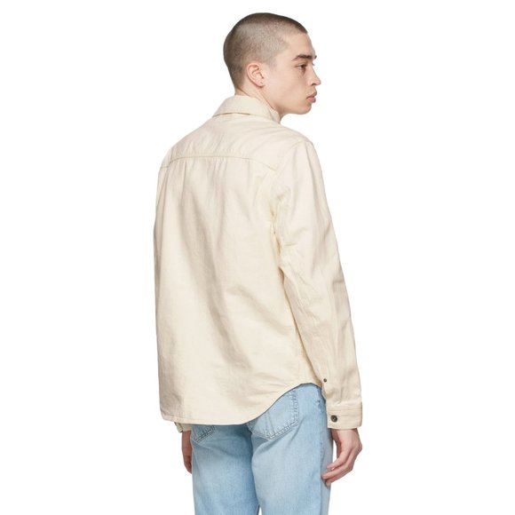 Tiger of Sweden Jeans - Off-White Denim Get Shirt - Size L - Picture 7 of 10